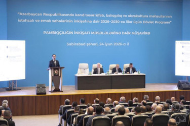 Sabirabad rayonunda pambıqçılığın inkişafına həsr olunmuş regional müşavirə keçirilib