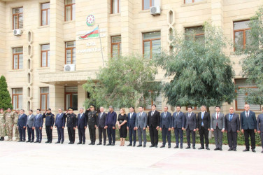 Goranboyda “27 sentyabr-Anım Günü” Şəhidlərimizin xatirəsi 1 dəqiqəlik sükutla yad edildi