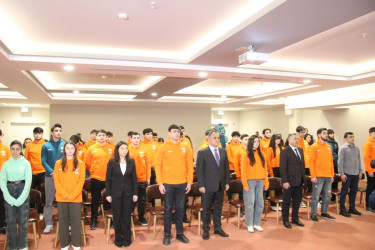 "Goranboy 2026-Gənclər Paytaxtı" ümumrayon tədbirləri çərçivəsində, Olimpiya İdman Kompleksində 60 nəfər şəhid övladlarının iştirakı ilə təşkil olunan gənclik düşərgəsinin açılış mərasimi keçirildi