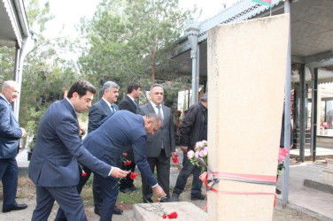 Veyisli kəndində şəhidlərimizin  məzarları ziyarət edildi   Goranboy rayon İcra Hakimiyyətinin başçısı Məhərrəm Quliyev rayonun digər rəhbər şəxsləri və bir qrup şəhid ailələri ilə birgə, Veyisli kənd  qəbirstanlığında şəhidlərimizin məzarlarını ziyarət etdi.