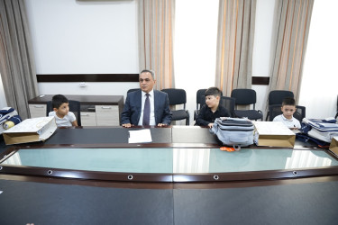 Goranboyda “Şəhərsalma və Memarlıq İli” çərçivəsində 1-ci sinfə gedəcək şəhid övladları ilə görüş keçirildi