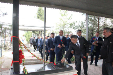 Veyisli kəndində şəhidlərimizin  məzarları ziyarət edildi   Goranboy rayon İcra Hakimiyyətinin başçısı Məhərrəm Quliyev rayonun digər rəhbər şəxsləri və bir qrup şəhid ailələri ilə birgə, Veyisli kənd  qəbirstanlığında şəhidlərimizin məzarlarını ziyarət etdi.