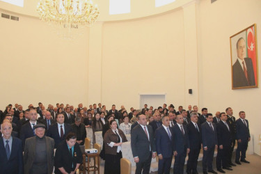 Goranboyda Ümummilli Lider Heydər Əliyevin 103-cü ildönümü ilə bağlı "Vətənə, xalqa həsr edilən ömür" mövzusunda konfrans keçirildi