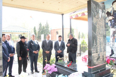 Veyisli kəndində şəhidlərimizin  məzarları ziyarət edildi   Goranboy rayon İcra Hakimiyyətinin başçısı Məhərrəm Quliyev rayonun digər rəhbər şəxsləri və bir qrup şəhid ailələri ilə birgə, Veyisli kənd  qəbirstanlığında şəhidlərimizin məzarlarını ziyarət etdi.