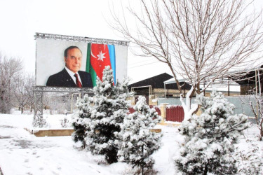 "Gənclər Paytaxtı" Goranboyun qarlı mənzərəsi