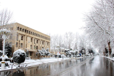 "Gənclər Paytaxtı" Goranboyun qarlı mənzərəsi