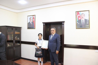 Yüksək nəticə göstərmiş, müxtəlif müsabiqələrdə fərqlənən şagirdlərlə görüş