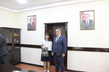 Yüksək nəticə göstərmiş, müxtəlif müsabiqələrdə fərqlənən şagirdlərlə görüş