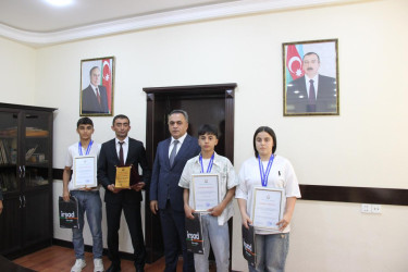 Goranboyda yarışlarda fərqlənən gənc gimnastlar və cudoçularla görüş keçirildi