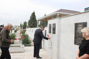 “27 sentyabr-Anım Günü”nün beşinci ildönümü ilə bağlı Dəliməmmədlidə şəhidlərimizin məzarları ziyarət olundu