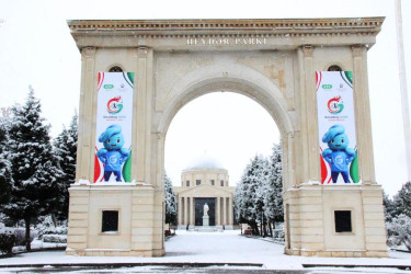 "Gənclər Paytaxtı" Goranboyun qarlı mənzərəsi
