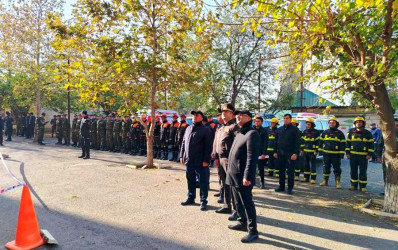 Goranboyda 5 mərtəbəli binada qəzayla bağlı yaranmış vəziyyət nəzarətdədir