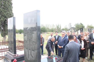 “27 sentyabr-Anım Günü”nün beşinci ildönümü ilə bağlı Tap Qaraqoyunluda şəhidlərimizin məzarları ziyarət olundu