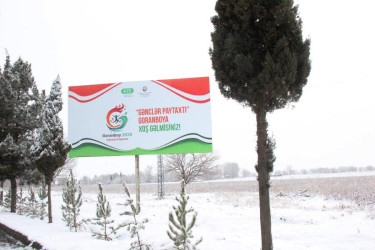 "Gənclər Paytaxtı" Goranboyun qarlı mənzərəsi