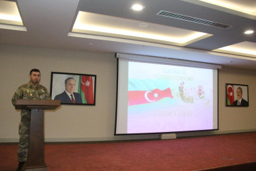 Goranboyda “08 noyabr-Zəfər Günü”nə həsr olunmuş, “Azərbaycan Respublikasının Prezidenti cənab İlham Əliyev-Qələbənin, Zəfərin memarı” adlı konfrans keçirildi