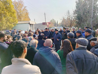 Goranboyda 5 mərtəbəli binada qəzayla bağlı yaranmış vəziyyət nəzarətdədir