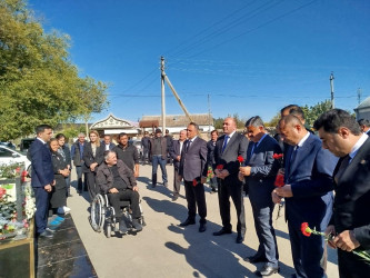 Goranlı kəndində şəhidlərimizin  məzarları ziyarət edildi