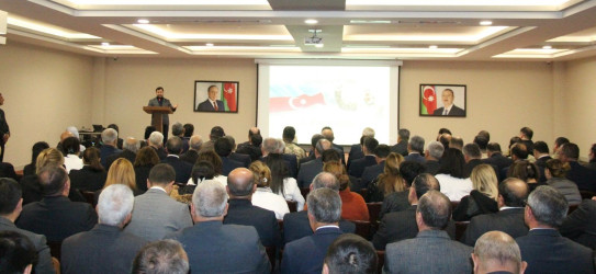 Goranboyda “08 noyabr-Zəfər Günü”nə həsr olunmuş, “Azərbaycan Respublikasının Prezidenti cənab İlham Əliyev-Qələbənin, Zəfərin memarı” adlı konfrans keçirildi