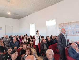 Goranboyda növbəti səyyar qəbul Zeyvə kəndində keçirildi
