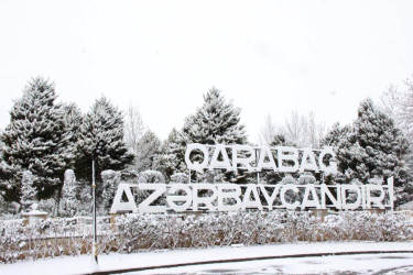"Gənclər Paytaxtı" Goranboyun qarlı mənzərəsi