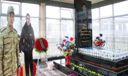 Zeyvə kəndində şəhidlərimizin  məzarları ziyarət edildi